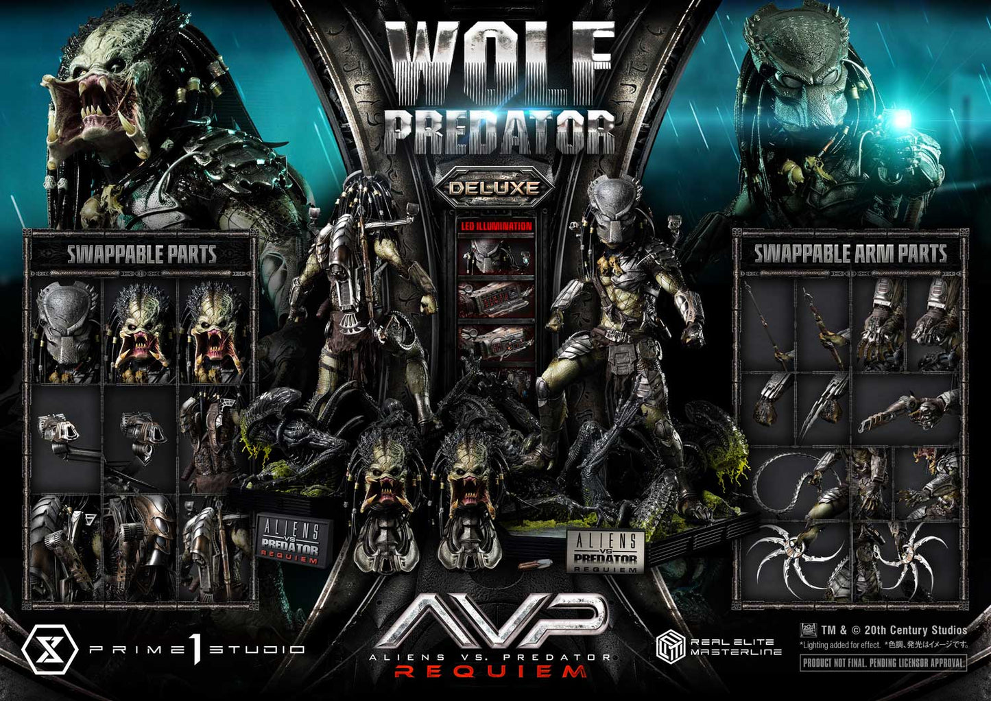 [Pre-order] 1/3 LED Wolf Aliens vs. Predator: Requiem-Prime 1 Studio